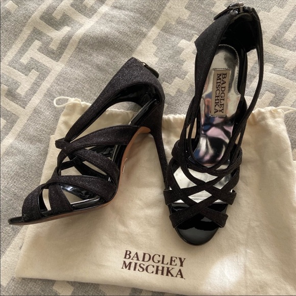 Black glittery high heels - Picture 1 of 6